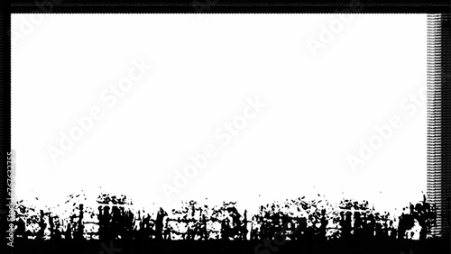 Overlay Distressed grainy design. Illustration of rough, dirty, grainy style. white and black grunge frame. 