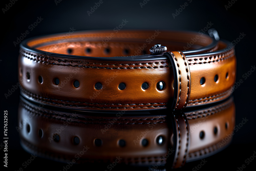 leather belt isolated on white