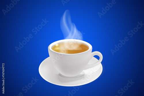 Coffee Cup 3D Icon.Coffee Cup 3D illustration.