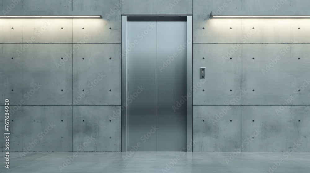portrait of silver elevator door portrait of silver elevator door
