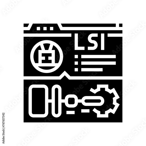 latent semantic indexing lsi seo glyph icon vector. latent semantic indexing lsi seo sign. isolated symbol illustration photo