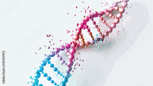 DNA isolated on white background. Flat vector 