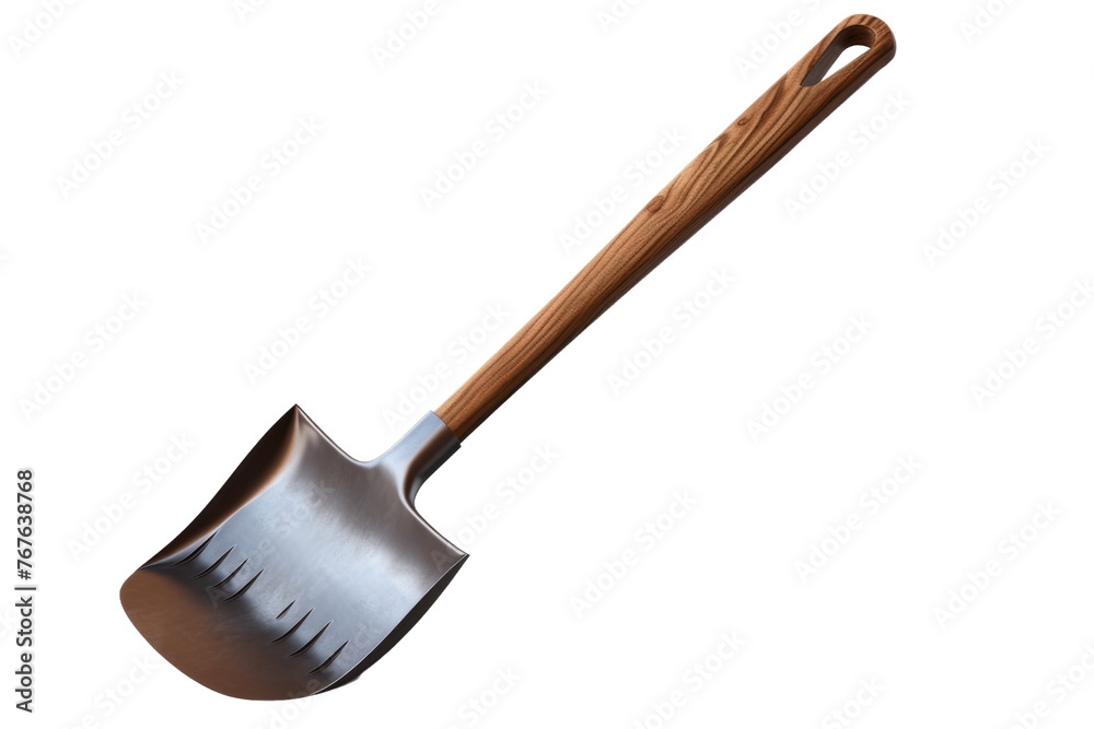 Whispers of the Earth: A Wooden-Handled Shovel Unveiled. On White or PNG Transparent Background. Whispers of the Earth: A Wooden-Handled Shovel Unveiled. On White or PNG Transparent Background.