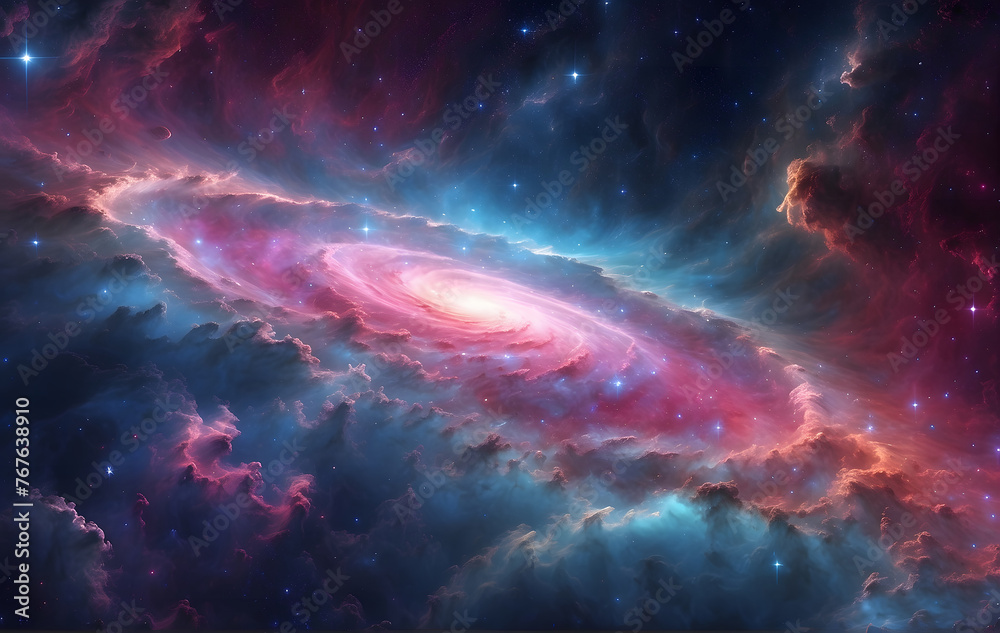 Obraz premium A very colourful space filled with lots of stars, Supernova background wallpaper