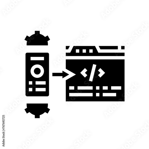 mobile-first indexing seo glyph icon vector. mobile-first indexing seo sign. isolated symbol illustration