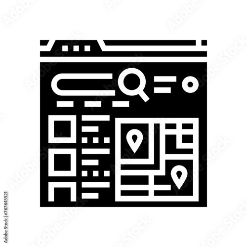 local pack seo glyph icon vector. local pack seo sign. isolated symbol illustration