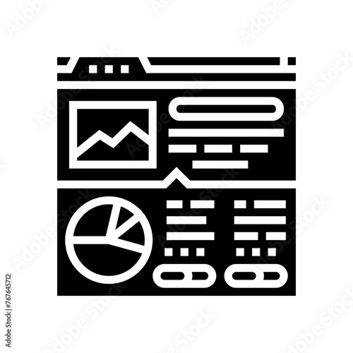 site audit seo glyph icon vector. site audit seo sign. isolated symbol illustration