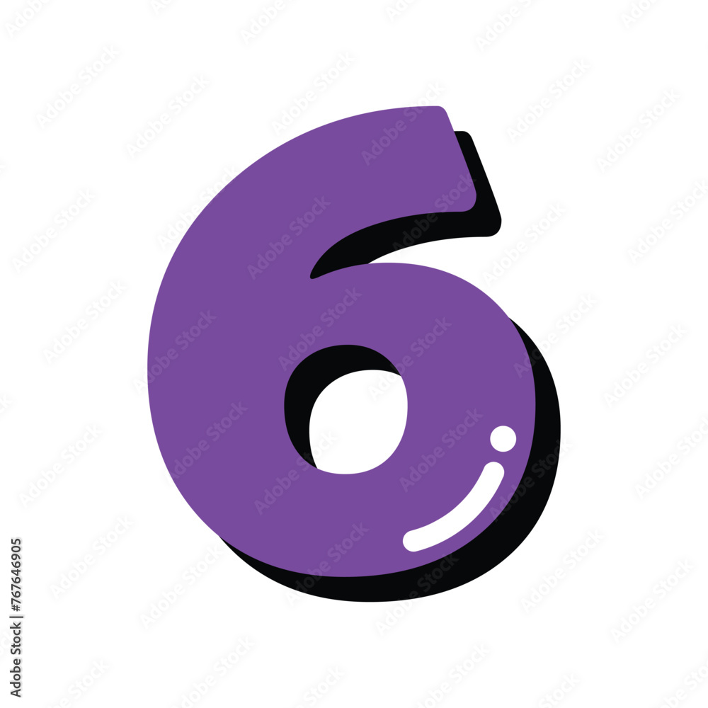 Block Style Bubble Number Block Style Bubble Number
