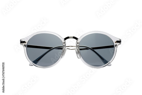 Shades of Serenity: A Stylish Pair of Sunglasses on a Blank Canvas. On White or PNG Transparent Background.