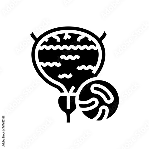 cystitis urology glyph icon vector. cystitis urology sign. isolated symbol illustration