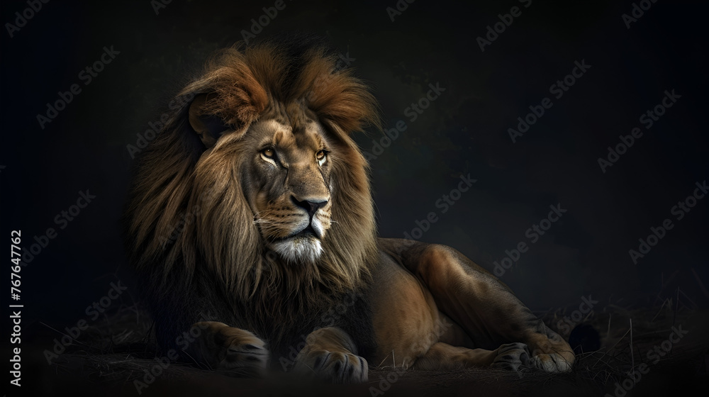 portrait of a lion , generative ai