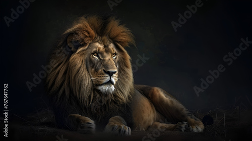 portrait of a lion   generative ai