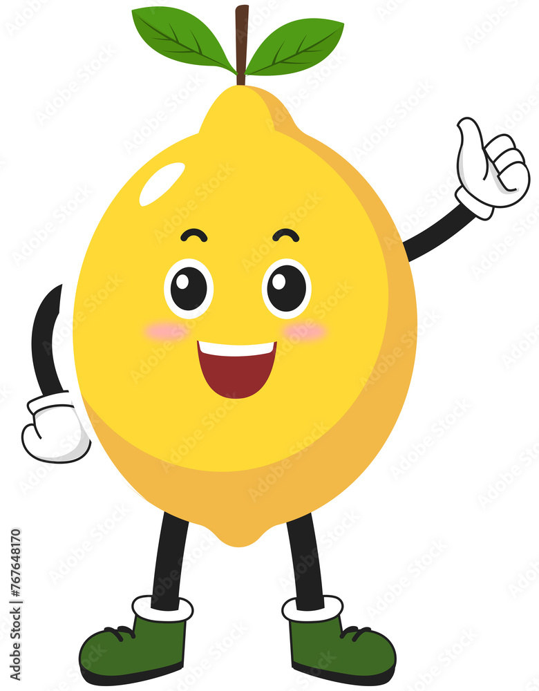 cute fruit lemon cartoon character cute fruit lemon cartoon character