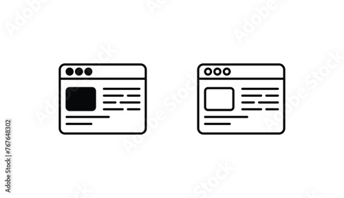 Website icon design with white background stock illustration