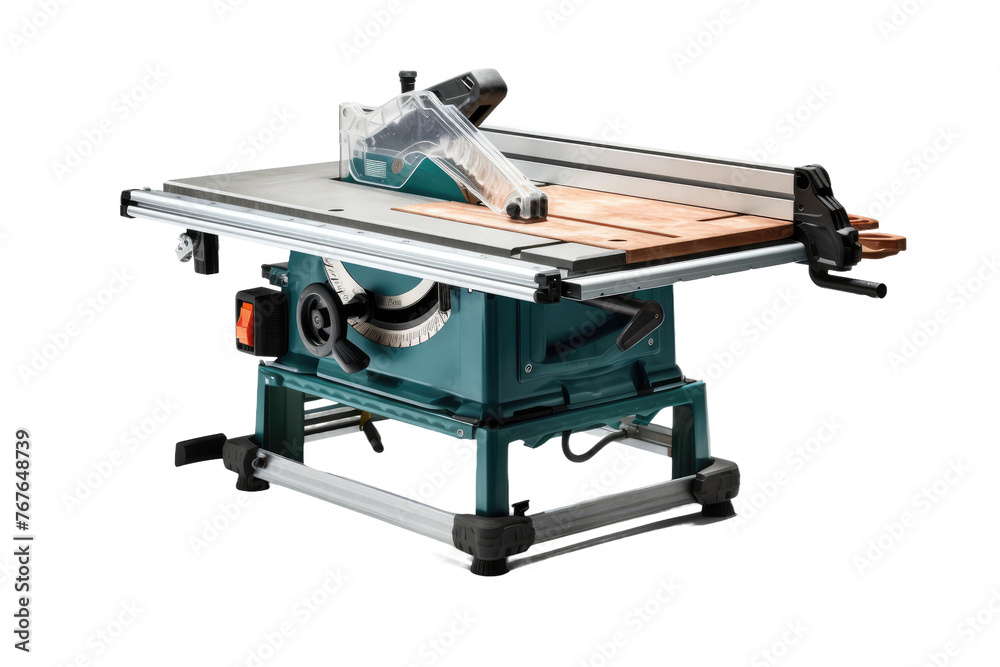 The Mighty Saw: A Table Saw Ready for Action. On White or PNG Transparent Background. The Mighty Saw: A Table Saw Ready for Action. On White or PNG Transparent Background.