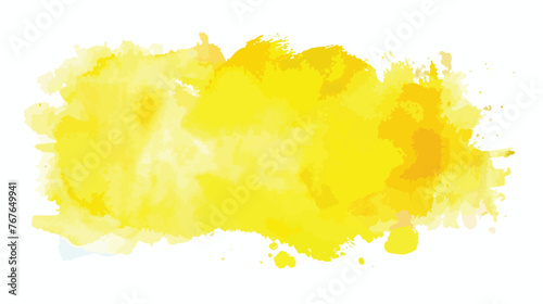 Yellow Artistic Tie Dye. Watercolor Print. Artistic D
