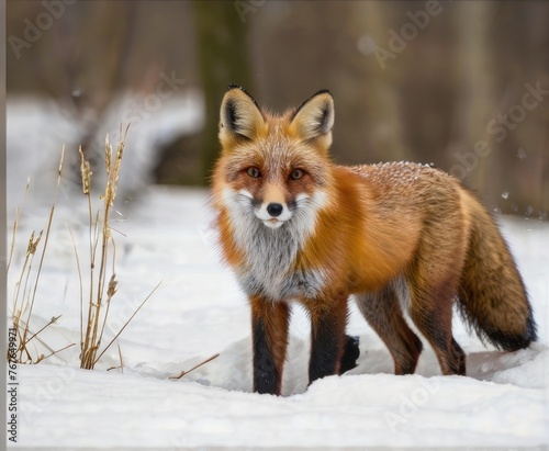 The red fox  taxonomically classified as Vulpes vulpes.       