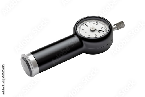 Ethereal Pressure: A Surreal View of a Pressure Gauge on a White Canvas. On White or PNG Transparent Background.