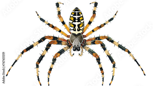 Argiope Aurantia Spider Isolated on White Background