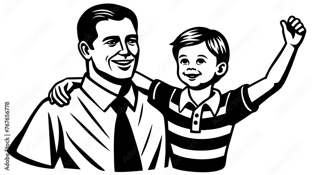 Father and Son Bond Celebrating Father's Day Father and Son Bond Celebrating Father's Day