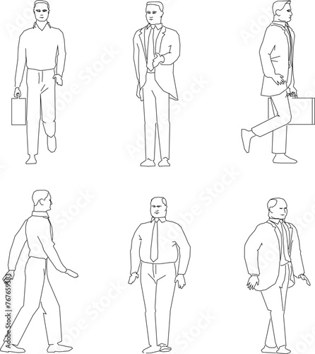 Adobe Illustrator Artwork Vector illustrator design sketch of a simple office worker for completeness of the image