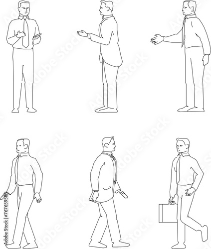 Adobe Illustrator Artwork Vector illustrator design sketch of a simple office worker for completeness of the image