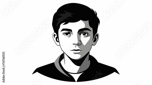Teenage Boy Portrait Vector Expressive Face 