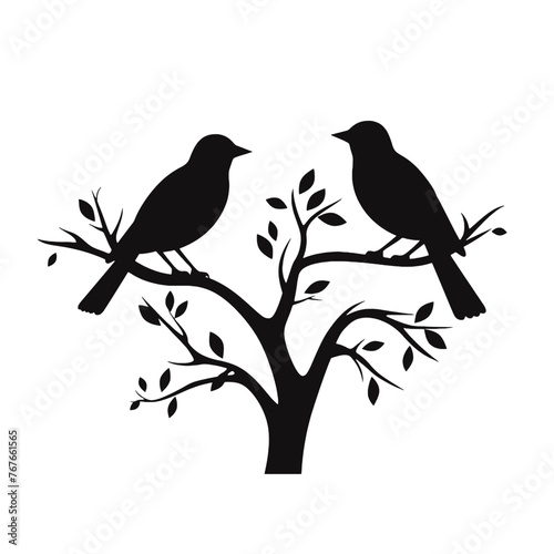 A bird sitting on top of a tree branch