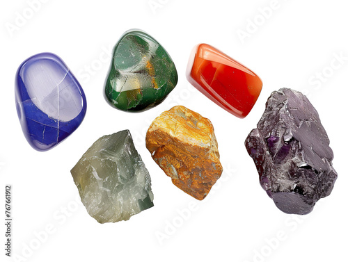 4 gemstone for decoration, jewelry stone, different shape, white background PNG