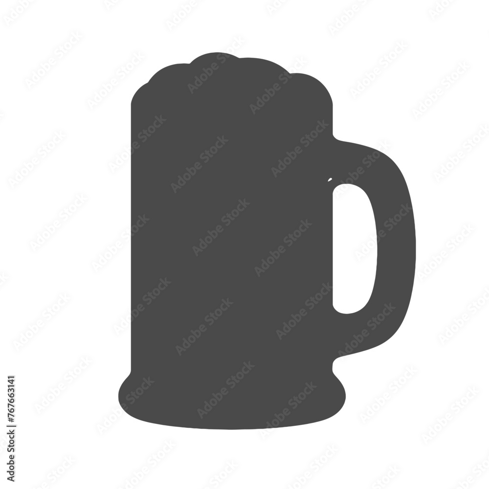 Glass mug of beer. Hand drawn vector illustration isolated on white. Glass mug of beer. Hand drawn vector illustration isolated on white.