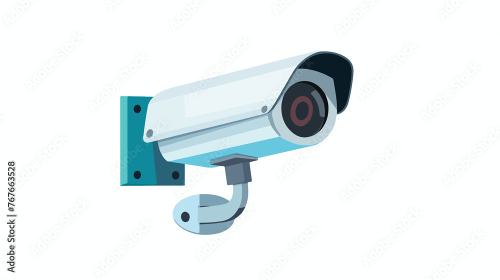 CCTV camera Flat vector isolated on white background