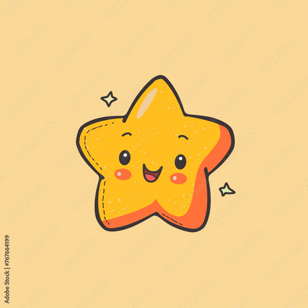 The simplest cute drawn yellow star logo. The simplest cute drawn yellow star logo.