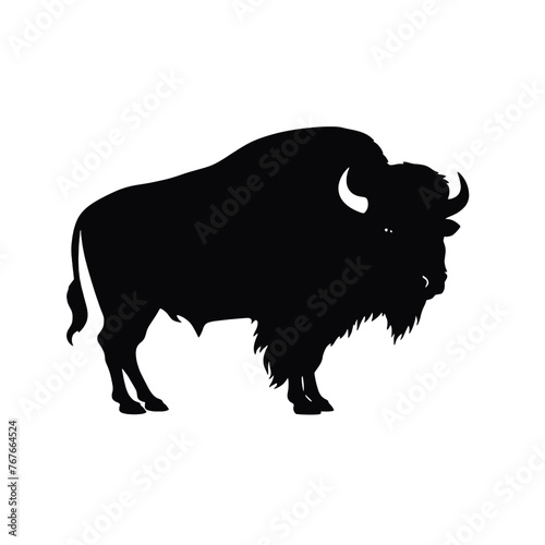 silhouette of American bison, or buffalo