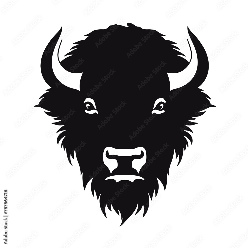 Fototapeta premium silhouette of American bison, or buffalo