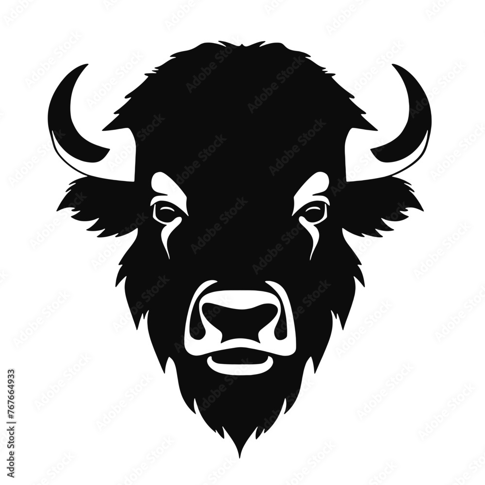 Fototapeta premium vector illustration tattoo - bison