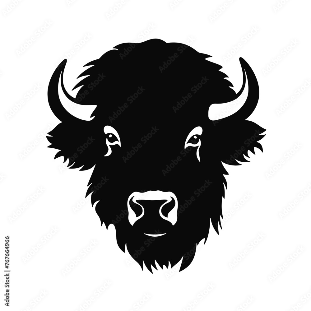 vector illustration tattoo - bison vector illustration tattoo - bison