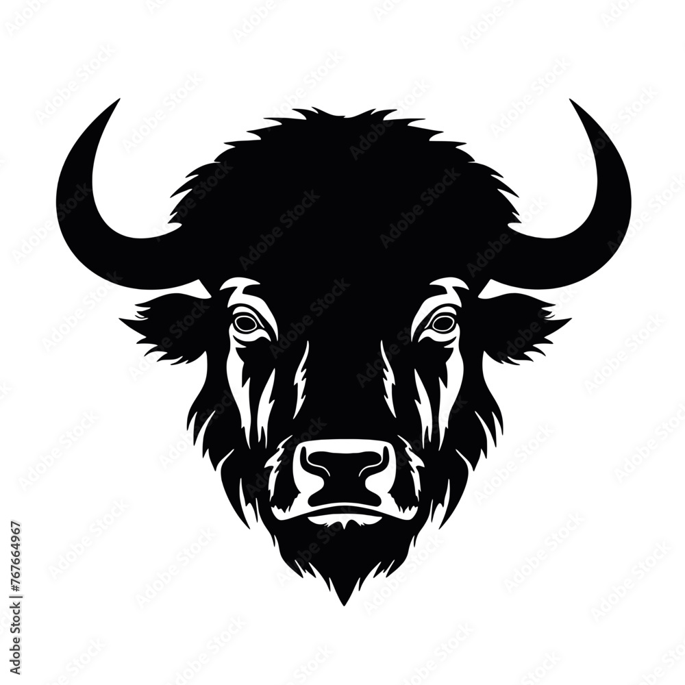 Fototapeta premium vector illustration tattoo - bison