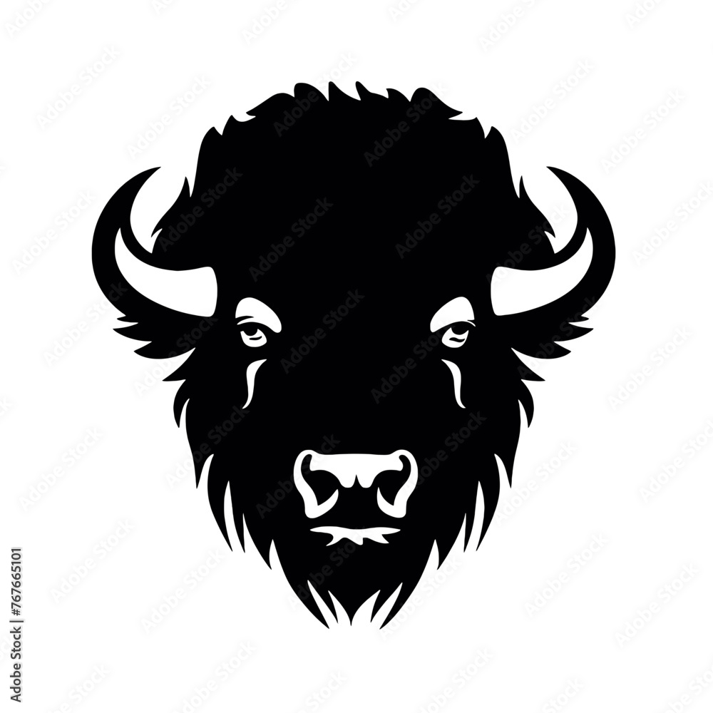 vector illustration tattoo - bison vector illustration tattoo - bison