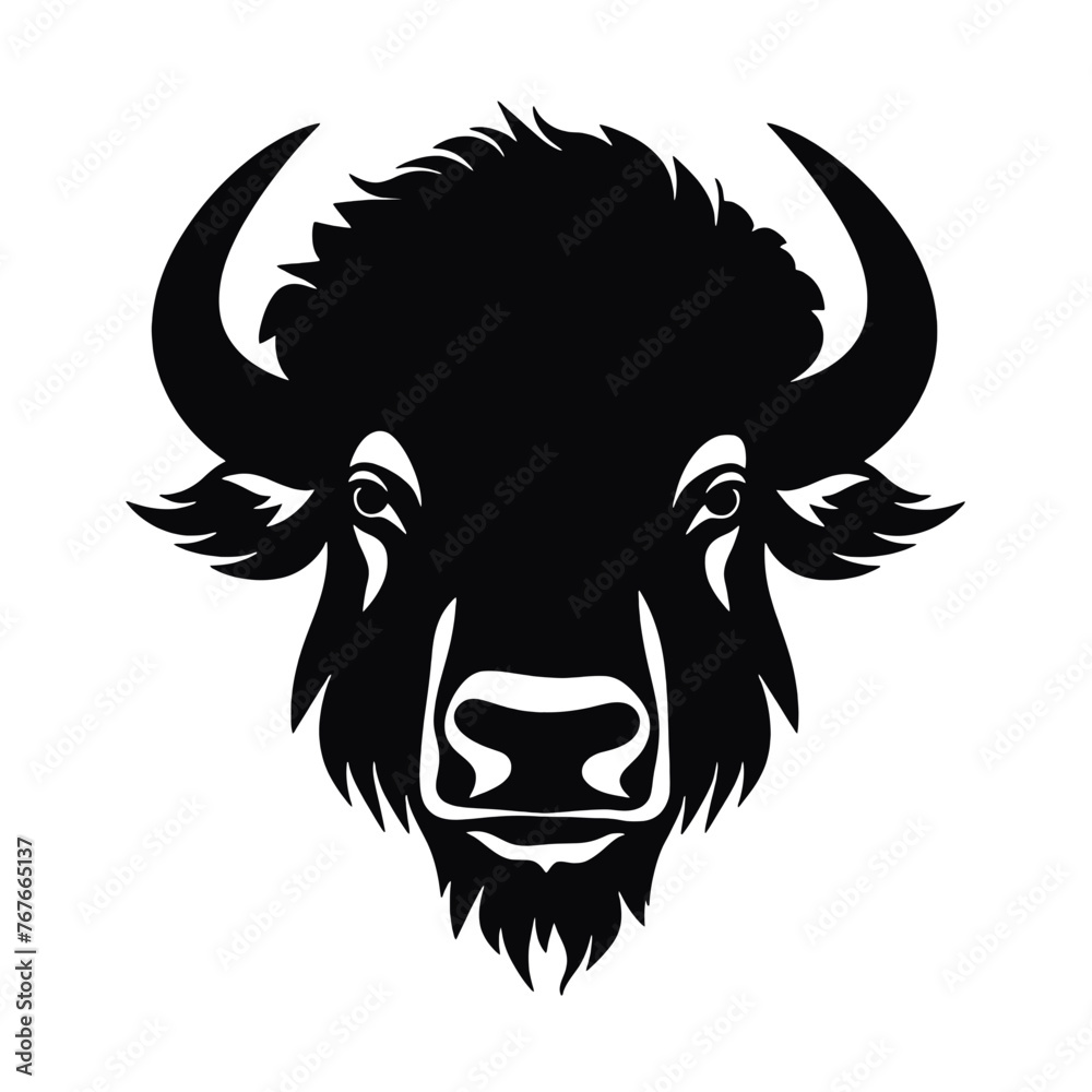 Fototapeta premium vector illustration tattoo - bison