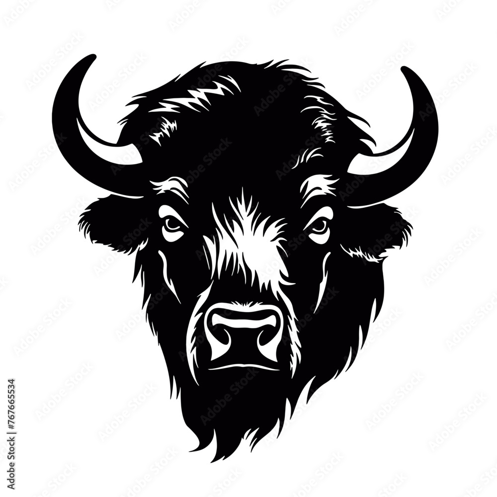 Buffalo - American Bison Silhouette Buffalo - American Bison Silhouette