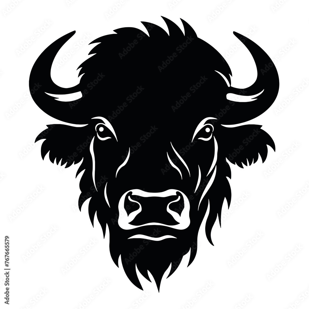 Buffalo - American Bison Silhouette Buffalo - American Bison Silhouette
