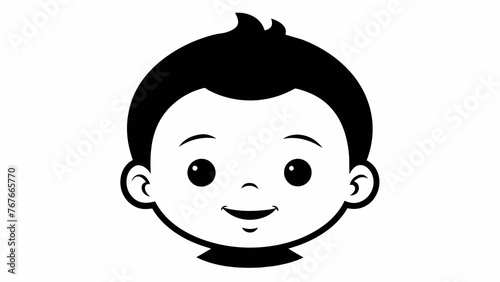 Adorable Baby Boy Portrait Vector Capture the Charm 