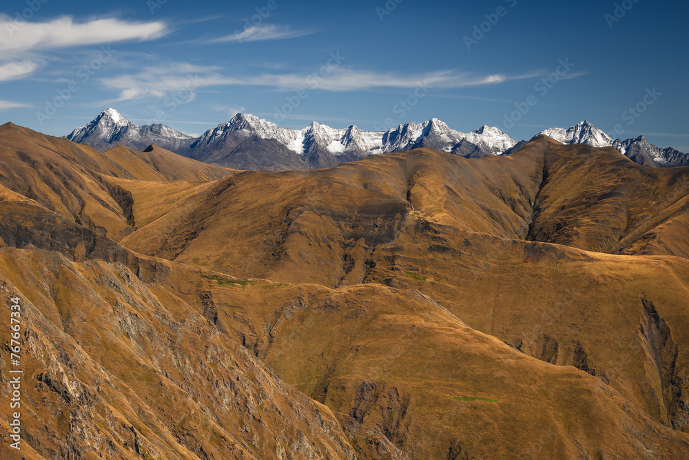 Fototapeta premium breathtaking views in Tusheti - in one of the most beautiful regions of Georgia. Autumn colors add charm and mood.