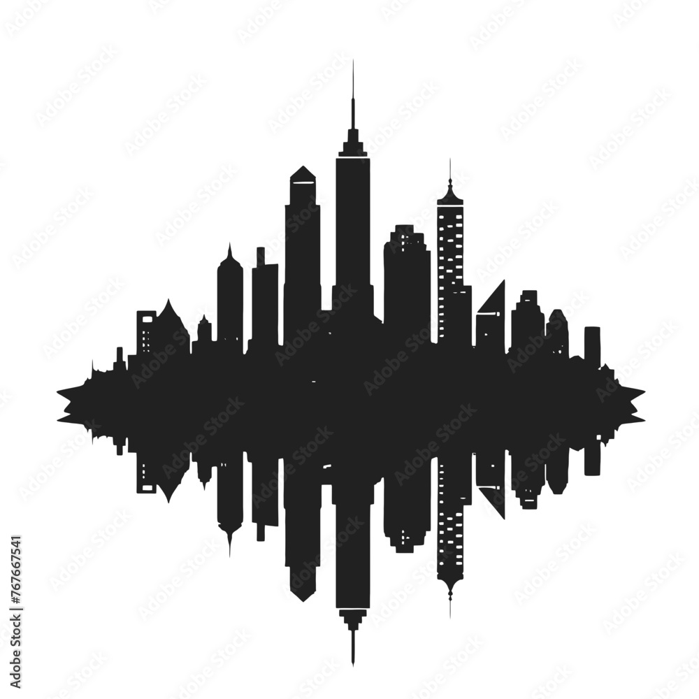City silhouette vector set. Panorama city background. City silhouette vector set. Panorama city background.