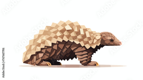 Pangolin isolated on white background