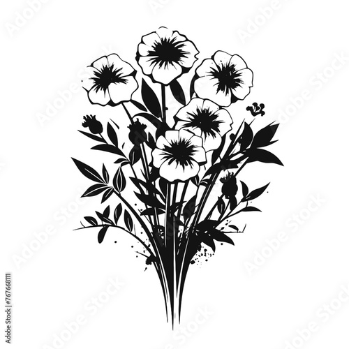  flowers Silhouette 