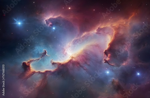 colorful space galaxy cloud nebula. stray night cosmos. universe science astronomy. supernova background wallpapaer © Ranadhie
