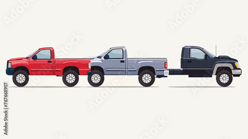 Pickup Truck flat vector