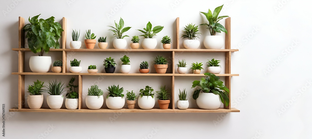 House plants realistic white brick wall interior with hanging ivy pots succulents on side table vector illustration generative by ai... House plants realistic white brick wall interior with hanging ivy pots succulents on side table vector illustration generative by ai...