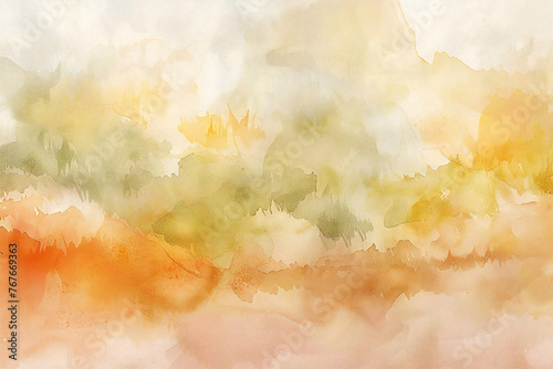 Background material painted with warm watercolors, Generative AI